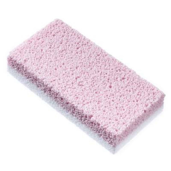 Laufwunder Hartschwamm Ροζ-Λευκήελαφρόπετρα διπλής όψης για την αφαίρεση σκληρύνσεων στα πόδια.