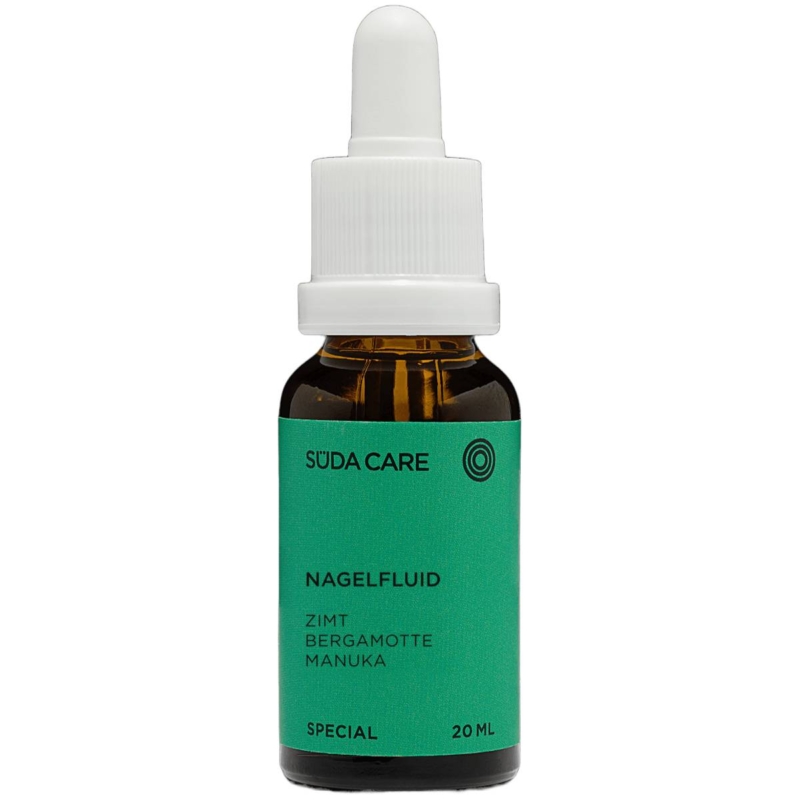 Γυάλινο φιαλίδιο με σταγονόμετρο SÜDA CARE SPECIAL Nail Fluid 20ml για προστασία νυχιών.