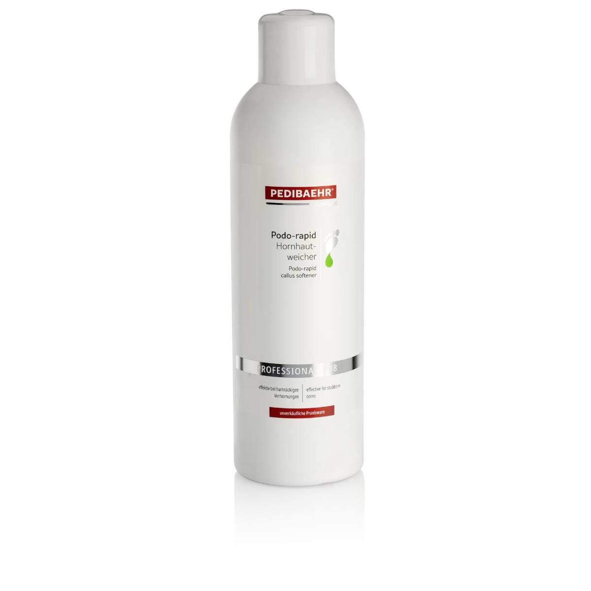 pedibaehr-podo-rapid-ygro-sklyrynseon-refill-1000ml-10241 Λευκή φιάλη ανταλλακτικού 1000ml του PEDIBAEHR Podo-rapid για σκληρύνσεις.