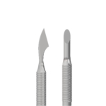 Λεπτομέρεια του λοξού άκρου και του μαχαιριδίου του Staleks Pro Expert 90/3.