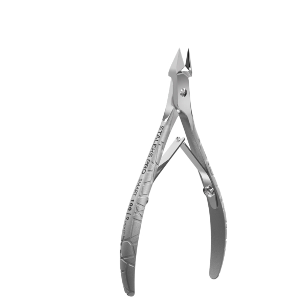 Πλάγια όψη του πενσακίου Staleks Smart 100 που δείχνει τις ανάγλυφες λαβές.