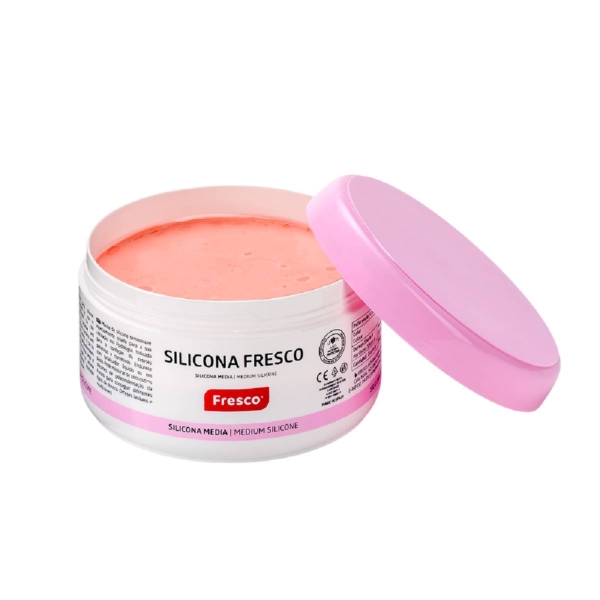 Ανοιχτό βάζο Fresco Silicona Fresco 200g με ανοιχτό ροζ σιλικόνη ποδολογίας Shore A 14–16