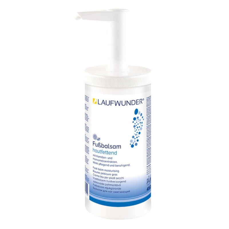 Laufwunder Fußbalsam Hautfettend ενυδατικό βάλσαμο ποδιών 450ml σε δοχείο καμπίνας με αντλία