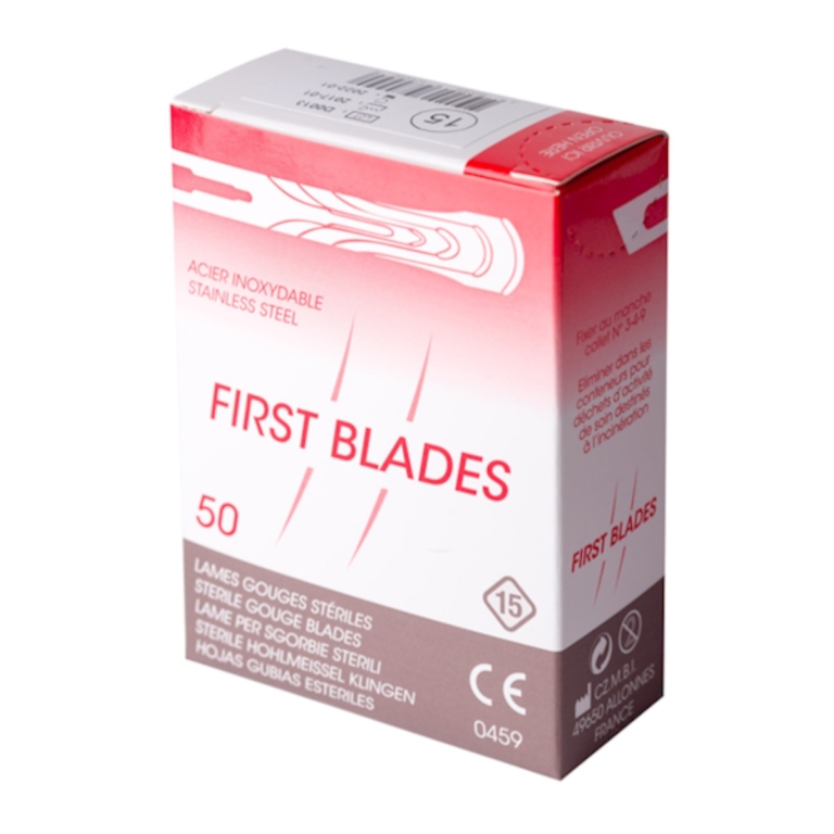 Συσκευασία First Blades λεπίδες κοίλης σμίλης #15 για ποδολογικό σκαλπέλο, 50 τεμάχια