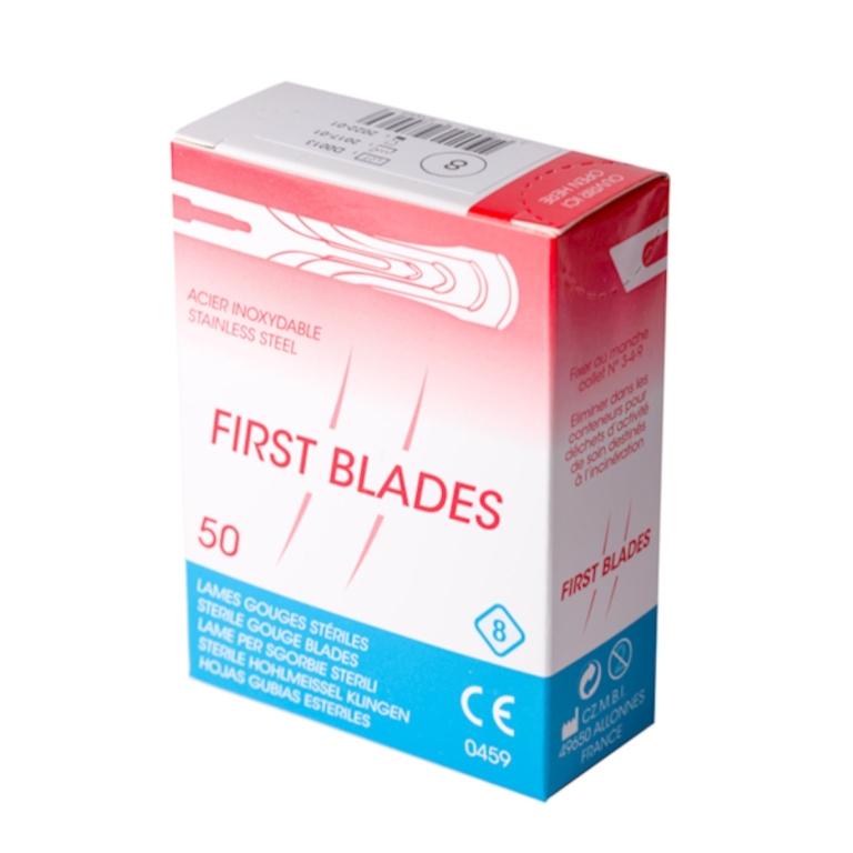 Συσκευασία First Blades λεπίδες κοίλης σμίλης #8 για ποδολογικό σκαλπέλο, 50 τεμάχια