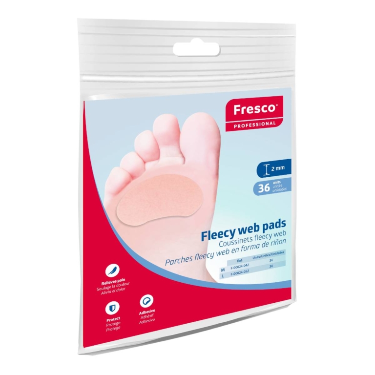 Συσκευασία Fresco Fleecy Web Pads με 36 αυτοκόλλητα ανατομικά επιθέματα ποδολογίας μέγεθος M