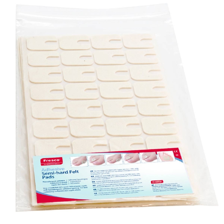 Συσκευασία Fresco Horseshoe Felt Pad με 144 αυτοκόλλητα επιθέματα τσόχας σε σχήμα πετάλου μέγεθος L