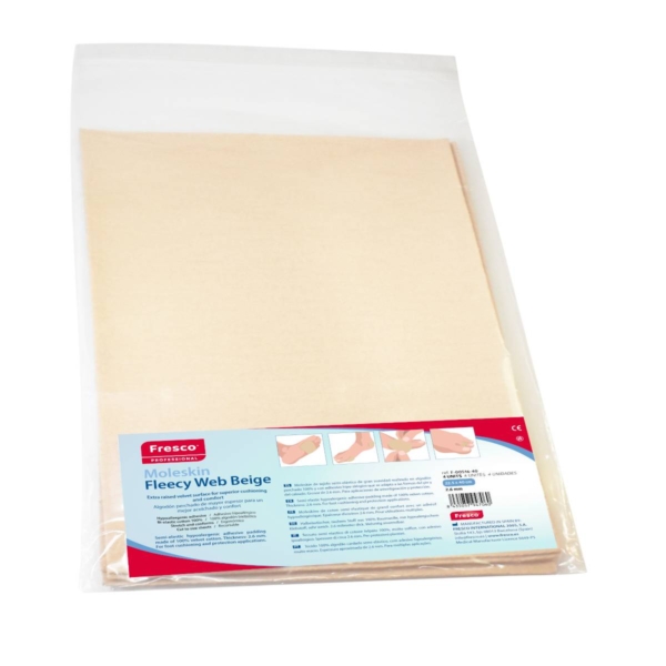 Συσκευασία Fresco Moleskin Fleecy Web μπεζ 40 x 22,5cm σε σακουλάκι zip με 4 τεμάχια