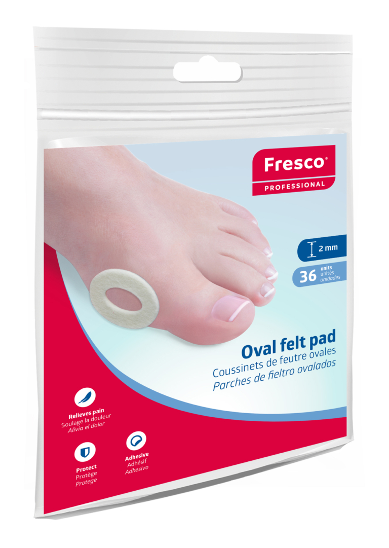 Συσκευασία Fresco Oval Felt Pad 2mm με 36 οβάλ αυτοκόλλητα επιθέματα τσόχας μέγεθος L