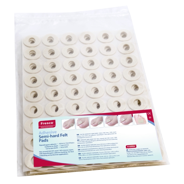 Συσκευασία Fresco Oval Felt Pad 2mm με 216 οβάλ αυτοκόλλητα επιθέματα τσόχας μέγεθος L