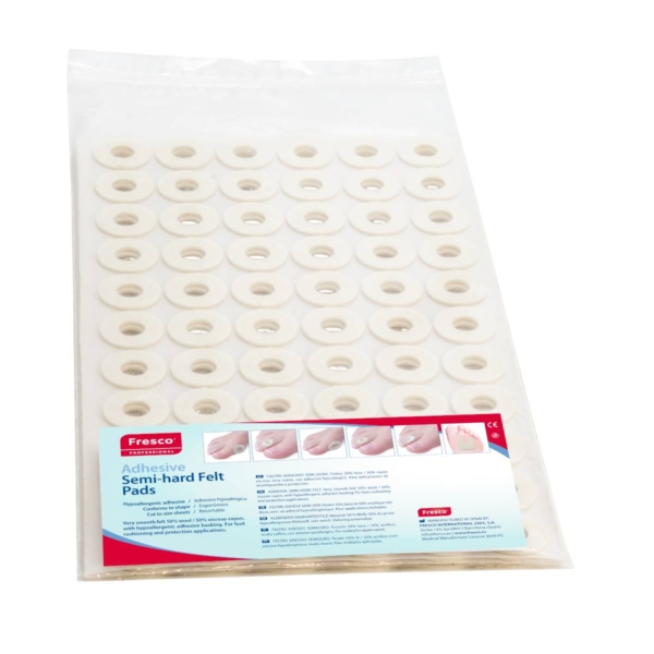 Συσκευασία Fresco Round Felt Pad 2mm με 264 στρογγυλά αυτοκόλλητα επιθέματα τσόχας μέγεθος L