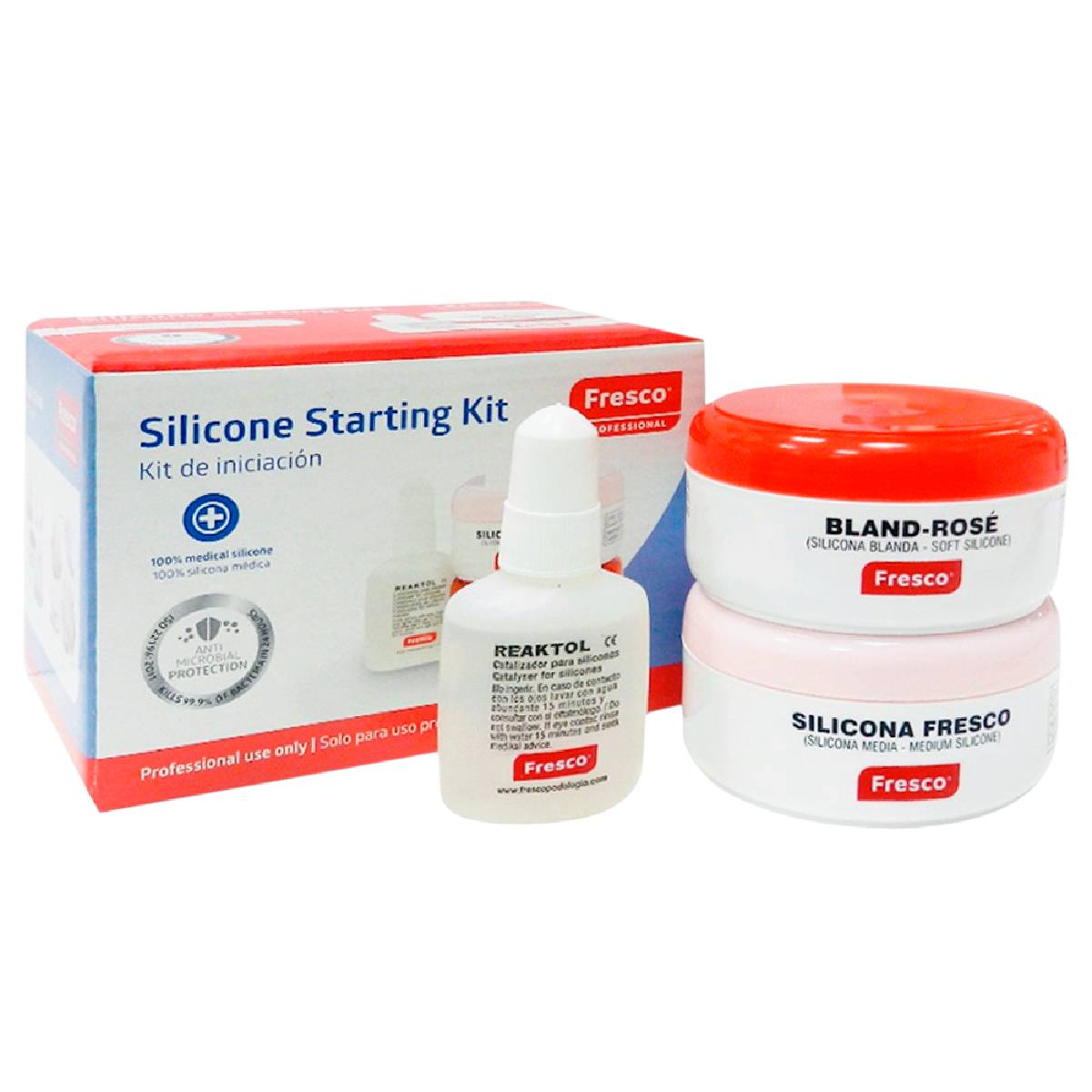 fresco-silicone-starting-kit-silikonis-podologias-reaktol-f01926-00 Fresco Silicone Starting Kit με Bland-Rosé, Silicona Fresco και καταλύτη Reaktol για ποδολογικές ορθώσεις