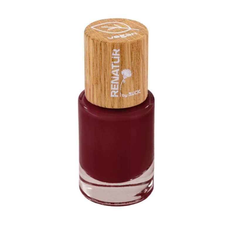 RENATUR by RUCK βερνίκι νυχιών Clove 10 ml σε σκούρα μπορντό απόχρωση με ξύλινο καπάκι
