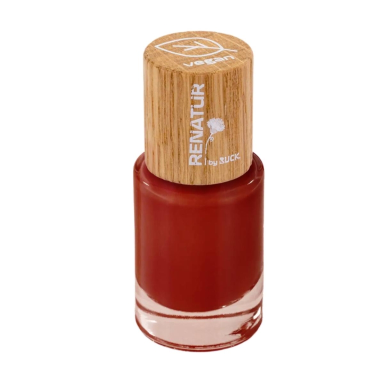 RENATUR by RUCK βερνίκι νυχιών Poppy 10 ml σε κόκκινη απόχρωση με ξύλινο καπάκι