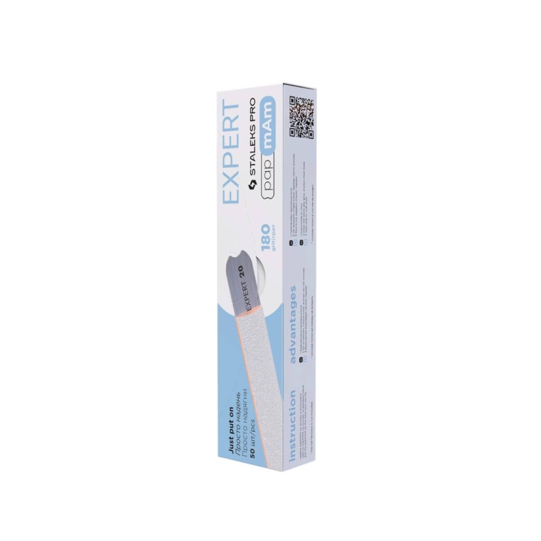 Συσκευασία STALEKS PRO papmAm EXPERT 22 λίμες νυχιών 180 grit 50 τεμάχια