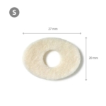 Fresco οβάλ επίθεμα τσόχας μέγεθος S 27 x 20mm με εσωτερική οπή 8,5mm