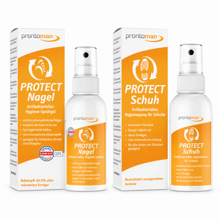 Prontoman PROTECT σετ με PROTECT Nagel και PROTECT Schuh, δύο συσκευασίες και δύο φιάλες