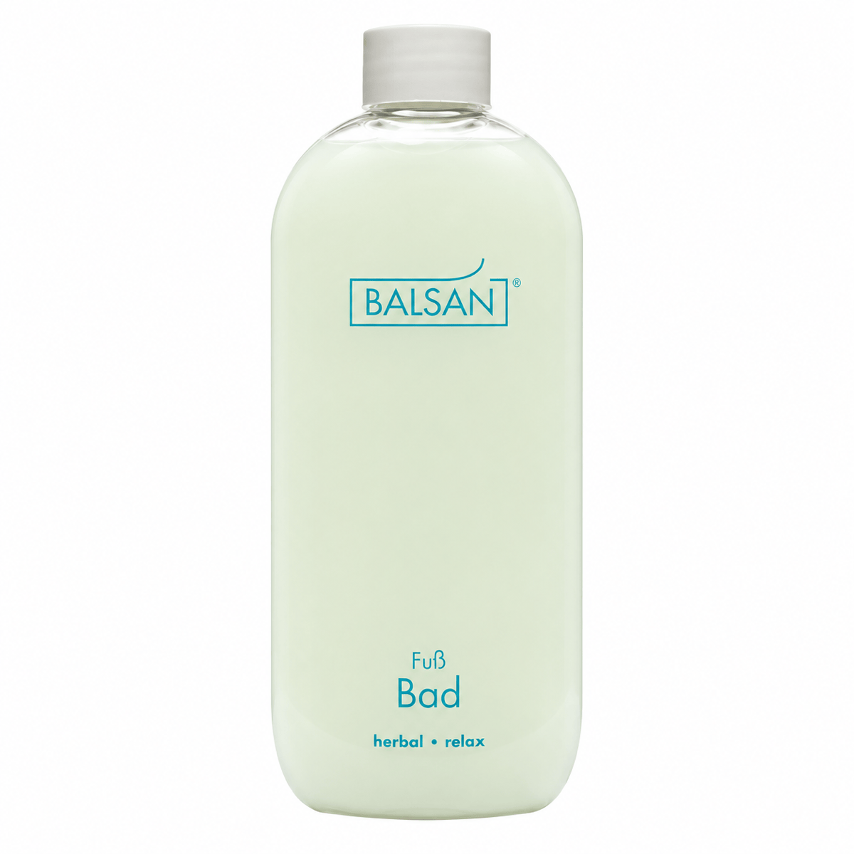 balsan-foot-bath-herbal-relax-250ml-mprosta-396 Φιάλη BALSAN Herbal Relax 250ml με λευκό βιδωτό καπάκι, μπροστινή όψη