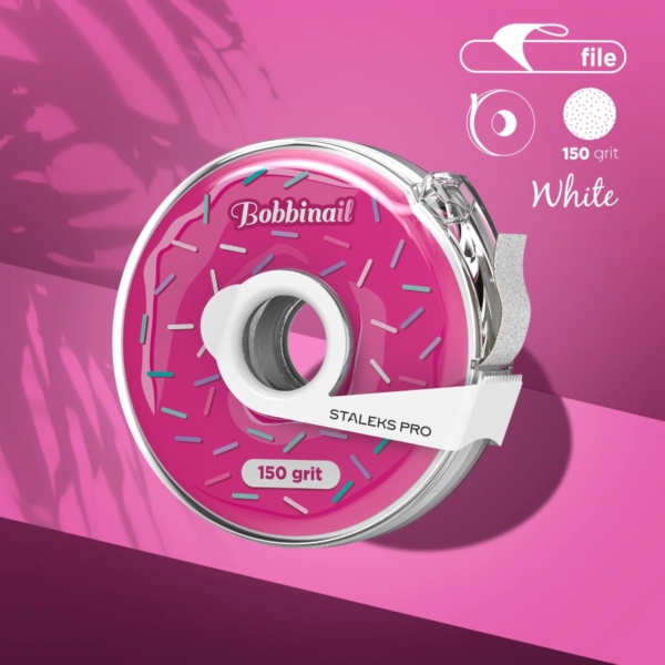 Ροζ θήκη STALEKS Donut AT-150w με λευκή αυτοκόλλητη ταινία 150 grit.